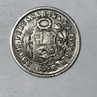 1856 Peru Silver Un Dinero Coin