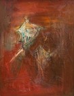 Vintage Mcm Abstract Multi-color Oil Painting Mid Century Modern Art Taverna 60s