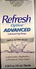 Lot   Refresh Optive Advanced Triple Action Relief Lubricant Eye Drops 0 33oz X5