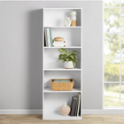 Mainstays 5-shelf Bookcase With Adjustable Shelves  White