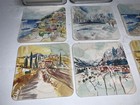Tuscany Aquatalia Shoe Co Italy Advertising Coaster Set In Box 