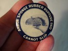 1919 Celluloid Advertising Tape Measure  akron Sponge Rubber Rupture Pad  Vg 