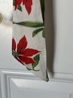 Vintage Christmas Poinsettia Skirt Apron Baking Cooking Red Green