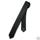 New Men Boy Black Skinny Slim Retro Tie Narrow 2  Wide Thin Necktie Solid Color