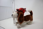Vintage 1983 Dakin Basset Hound Plush Dog With Plaid Hat 10  Stuffed Animal