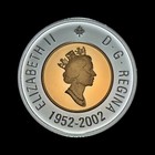 Canada  2002  2 Dollars  Silver - Qeii  Polar Bear  Gilt Toonie Jubilee Proof 1
