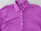 Womens Nike Golf Polo Shirt L Large Purple Athletic Long Sleeve
