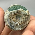 An Authentic Ancient Roman Glass Bottle With Rare Green Patina Color