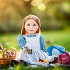 The Queen s Treasures 18 In Doll Blue Calico Dress With Boots Fits American Girl
