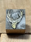 Vintage Letterpress Printing Print Wood Block Buck Deer 3d Raised    Hbb