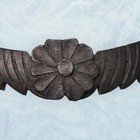 Vintage Antique Embellishment Wood Clock Topper Part Wing Floral 10   
