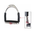 Flex Stainless English Saddle Stirrups Iron Pads Knee Ankle Stress Pain Relief