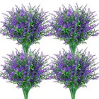 10pcs Artificial Lavender Flower Fake Fern Plants Outdoor Home Yard Garden Decor