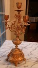 French Regency Style  Antique Metal French 4 Candle Candelabra  15 