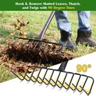 Garden Rake For Leaves  60 Inch Heavy Duty Rakes For Lawns Yard Mulch Gatheri   