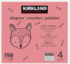 Kirkland Signature Diapers Size 4  22-37lbs  198 Count