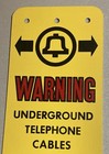 Vintage Northwestern Bell System Telephone Warning Underground Cable Metal Sign