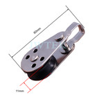 2 X 25mm Nylon Sheave Pulley Block W Removable Pin Bracket 316 Stainless Steel