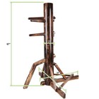 Dark Wood Wing Chun Wood Martial Arts Training Target Base Dummy Man Tripod Base