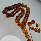 Natural Baltic Amber Islamic Prayer 33 Beads Misbaha Tasbih Rosary 48g Pressed