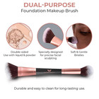 Foundation Makeup Brush - Double Sided Blending Brush For Makeup  Liquid  Powder