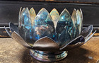 Vintage Reed   Barton 3002 Water Lily Lotus Flower Silver Plated Nesting Bowls
