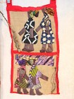 Pair Of African Appliqu   Wall Hangings Handcrafted Cloth And Wood Decor