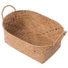 With Handle Seagrass Decorative Storage Basket Woven Storage Basket