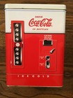 Vintage 1997 Coca Cola Bottle Vending Machine Metal Tin Box Hinge Large 8  Coke
