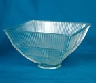 Vintage 11    Ribbed Glass Torchiere Industrial Floor Table Lamp Fixture Shade