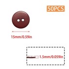 50 Pcs 5 8 Inch Buttons For Crafts 2 Holes Resin Red Buttons For Sewing Child   