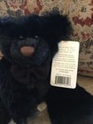     6  Black Seated Plush Rare Bear By First   Main Inc  Usa New W Tag    