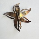 Vintage Hroar Prydz Norway Sterling Silver Enamel Flower Brooch Signed 