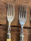 Lot Of 5 Antique Uk Sterling Silver  Epns And Bone Handle Fish Knives And Forks