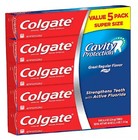 Colgate Cavity Protection Toothpaste With Fluoride  Regular Flavor  8 Oz   5 Pk 