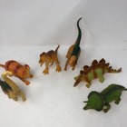 Safari Ltd 6 Pc Prehistoric   Dinosaur Figurines Stegosaurus Triceratops Vintage