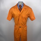 Vintage Jumpsuit Mens Medium One Piece Suit Leisure Coverall 70s Disco Groovy
