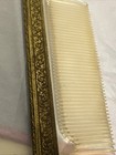 Vintage Ornate Handheld 3 Pc Vanity Set Mirror Brush Comb Gold Tone