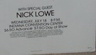 Blondie Concert 1979 Poster With Nick Lowe Vintage Reprint 1981 Very Good