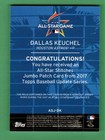 2017 Topps Update Dallas Keuchel Jersey Patch All-star Game 1 5 Astros