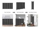 6ft Freestanding Room Partition Divider 6 Panel Privacy Screen  - Dark Gray