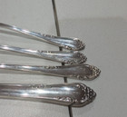 Reed   Barton 4 Piece Vintage Sterling Silverware Dancing Flowers Signed Sterlin