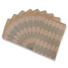 Baby-blue Leaf Pattern On Natural Kraft Flat Bags - Decorative Flat Paper   