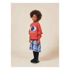 Bobo Choses Moon Supervisor Girls Red Sweatshirt Organic Cotton Fleece Crew  6-7
