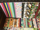 Huge 12x12 Scrapbook Paper Lot 200 Sheets many Themes   Patterns new