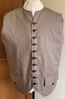 New Outlander  Colonial  Rev War  18th C  Lined Gray Cotton Canvas Vest L  48r 