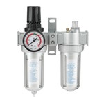 1 2  Air Pressure Compressor Filter Gauge Trap Oil Water Regulator Tools Kit