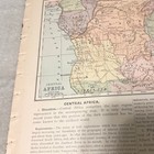 Antique 1896 Central Africa Atlas Map Ab
