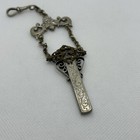 Antique Victorian Mechanical Folding Chatelaine Scissors Sewing Tool 1890s