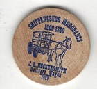 1979 Shippensburg Coin Club 16th Anniversary  Pennsylvania  Blue Wooden Nickel